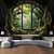 cheap Landscape Tapestry-Window View Forest Hanging Tapestry Wall Art Large Tapestry Mural Decor Photograph Backdrop Blanket Curtain Home Bedroom Living Room Decoration