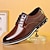 cheap Men&#039;s Oxfords-Men&#039;s Oxfords Derby Shoes Walking Casual Daily Office &amp; Career Leather Comfortable Lace-up Bark brown Black Spring Fall