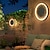 cheap Outdoor Wall Lights-Outdoor Wall Light Fixtures Moon Design Waterproof IP65 Wall Lanterns Black Porch Sconces Wall Mounted Lighting for Patio Front Door Entryway 110-240V