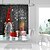 Grauer Hintergrund-Elfen-Badezimmer-Duschvorhang, süßer Weihnachts-Schneeflocken-Muster-Duschvorhang, Winter-Weihnachtsurlaub-Badezimmer-Vorhang, mit 12 Kunststoffhaken preiswerte Weihnachtsbad-Grauer Hintergrund-Elfen-Badezimmer-Duschvorhang, süßer Weihnachts-Schneeflocken-Muster-Duschvorhang, Winter-Weihnachtsurlaub-Badezimmer-Vorhang, mit 12 Kunststoffhaken