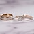 cheap Rings-Men Women Couple Rings Wedding Geometrical Gold Copper Rhinestone Mini Vintage Stylish Simple 3pcs