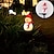 baratos Luzes e lanternas de caminho-Luzes de boneco de neve movidas a energia solar de 1 unidade, luzes de paisagem à prova d&#039;água e anticongelante para pátio externo, luzes decorativas de Natal LED com espiga, adequadas para vários
