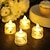 abordables Bougies lumineuses-24 bougies électroniques à LED, mini bougies chauffe-plat à projection de halo de réfraction à motif de rose, bougies sans flamme à LED alimentées par batterie pour la Saint-Valentin, Noël, les