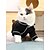 tanie Ubrania dla psów-Psy Koty Piżama Solidne kolory Klasyczny Elegancja Wypoczynek w pomieszczeniach Święto Ubrania dla psów Ubrania dla szczeniąt Stroje dla psów Ciepłe Czarny Kostium dla dziewczynki i chłopca Poliester