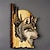 cheap Wood Wall Signs-1pc Animal Carving Handcraft Wall Hanging Sculpture, Wood Raccoon Bear Deer Hand Painted Decoration, For Home Living Room