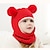 Недорогие Детские головные уборы-Детская зимняя шапка с шарфом, унисекс, детская шапка, шарф, шапочка для малышей, шапка-бини с флисовой подкладкой для девочек и мальчиков, с воротником для младенцев, вязаные шапки для малышей