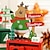 baratos Material de escritório-1pc calendário de contagem regressiva de natal de madeira pintado santa calendário decoração de natal calendário do advento decorações de mesa de festa