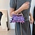 Χαμηλού Κόστους Τσαντάκια &amp; Βραδινές Τσάντες-γυναικεία βραδινή τσάντα dome bag clutch bags συνθετικά για βραδινό νυφικό γάμο με παγιέτες φούντα αναδιπλούμενη γεωμετρική σε ασημί μαύρο μωβ