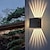 preiswerte Außenwandleuchten-Wasserdichte LED-Wandleuchte, Up-Down-Wandleuchten, Befestigung für den Außenbereich, Innenbereich, verstellbarer Lichtstrahl, drehbarer Lampenschirm, 10 W, moderne runde Wandleuchte für Veranda,