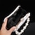 billige Hånd- og aftentasker-kvinders clutch aftentaske møntpung clutch tasker læder til aften brude bryllupsfest med perler kæde i geometrisk hvid beige