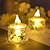 abordables Bougies lumineuses-24 bougies électroniques à LED, mini bougies chauffe-plat à projection de halo de réfraction à motif de rose, bougies sans flamme à LED alimentées par batterie pour la Saint-Valentin, Noël, les