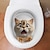 cheap Decorative Wall Stickers-Wall Mural 3D Wall Art cat Wall Poster Toilet Stickers 3D cat Wall Stickers cat Decals cat Stickers cat Toilet Girls Bedroom Toilet Decor cat Wall Decals Notebook Poster