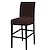 זול כיסוי כיסא אוכל-כיסוי כיסא בר למתוח שרפרף כיסא פאב שחור לחדר אוכל בית קפה כיסא בר כיסוי כיסא נשלף כיסא כיסא בד אקארד עם תחתית אלסטית