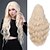 levne Syntetické trendy paruky-ozdobné vlasy platinová blond dlouhá vlnitá paruka dlouhá blond syntetická střední část kudrnatá vlnitá paruka pro ženy denní halloween cosplay 28 palců