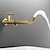 preiswerte an der Wand montiert-Wandmontierter Waschbecken-Wasserhahn, aus Messing gefertigt, Einhebelmischer, ein Loch, langer umkehrbarer Auslauf, Wannenmischer für Badezimmer-Waschbecken, hohes Gefäß in schwarzem Chrom, antikem Messing und Silber