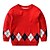 זול סוודרים וקרדיגנים-ילדים בנים סוודר חיה שרוול ארוך צווארון צווארון בית הספר מקסים 2302 אדום סתיו בגדים 3-7 שנים