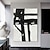 billige Abstrakte malerier-håndlavet oliemaleri lærred vægkunst dekoration moderne abstrakt sort og hvid enkelhed til boligindretning rullet rammeløst ustrakt maleri