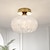 ieftine Montaj Plafon-plafoniera din sticlă plafoniera semi-încastrată pentru dormitor sufragerie hol bucătărie, lampă tambur modern aproape de tavan 110-240v