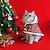 preiswerte Hundekleidung-Hunde Katzen Umhang Weihnachtsoutfit Modisch Party Winter Wasserdicht Atmungsaktiv Weich Waschbar Komfortabel Party Weihnachten Casual Festival Hundebekleidung for Bichon Frise Spitz kleines Haustier