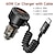 cheap Car Charger-60W Dual Port Belt Type-C Line Transparent Car Charger Comes with 1m Type-C Data Wire PD3.0 QC3.0 Fast Charging For IPhone Samsung Huawei Xiaomi Mobile Phone Car Necessary Charger