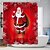 Cortina de ducha de Papá Noel roja para baño, decoración de baño de Navidad, vacaciones de invierno, alfombra de baño antideslizante, alfombra en forma de U, almohadilla para tapa de inodoro, con 12 ganchos, decoraciones navideñas abordables Baño de Navidad-Cortina de ducha de Papá Noel roja para baño, decoración de baño de Navidad, vacaciones de invierno, alfombra de baño antideslizante, alfombra en forma de U, almohadilla para tapa de inodoro, con 12 ganchos, decoraciones navideñas