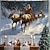 abordables tapiz navideño colgando-Decoraciones navideñas, trineo de renos de Papá Noel, tapiz colgante, arte de pared, tapiz grande de Navidad, decoración mural, fotografía, telón de fondo, manta, cortina, decoración del hogar,