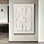 levne Abstraktní malby-těžký texturovaný tlustý akryl 3d abstraktní béžová bílá olejomalba plátno obraz na zeď ručně malované zarámované umělecké dílo natažený rám připravený k zavěšení