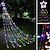billige Holiday String Lights-juletre lysslynge lys utendørs dekorasjon stjerne lys 8 moduser plug in 350 led foss juletre stjerne topper fe lys for terrasse ferie jul dekor fargerik belysning eu us au uk plugg