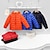 ieftine Îmbrăcăminte de exterior-Copii Unisex Jachetă cu glugă Îmbrăcăminte exterioară Jachetă puf pentru copii Culoare solidă Manșon Lung Fermoar Palton În aer liber Bumbac Adorabil Zilnic culoare portocalie Negru Roșu-aprins