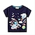 billige T-shirts og skjorter-Baby Drenge T-shirt T-shirt Dyr Tegneserie Kortærmet Bomuld Børne Top Skole 3D-udskrivning Yndig Daglig Sommer Forår Haj 3-7 år