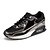 abordables Baskets femme-chaussures de course métalliques dorées pour femmes avec semelle à coussin d'air pour le sport et la mode