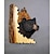 billige trævægskilte-1 stk dyreudskæring håndværk væghængende skulptur, træ vaskebjørn hjort håndmalet dekoration, til hjemmet i stuen