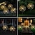 baratos Luzes e lanternas de caminho-2pcs solar 150led 8 modo de flash luz de jardim, luzes starburst corda de fio de cobre regulável à prova d&#039;água, fogos de artifício luzes de fadas para passarela pátio decoração de quintal caminho ao