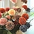 זול פרח מלאכותי-חבילה 1 פרחי הדמיית שן הארי לסתיו, פרחים מלאכותיים חרציות כדור משי, תפאורה של חג ההודיה לסתיו ליל כל הקדושים, עיצוב סתיו, עיצוב הבית