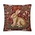 abordables style animalier-Médiéval français double face taie d&#039;oreiller 1pc décoratif carré taie d&#039;oreiller taie d&#039;oreiller pour chambre salon canapé canapé chaise