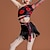 preiswerte Kleidung für lateinamerikanische Tänze-Latein-Tanz Tanzkleidung für Kinder Lateinischer Salsa-Tanz Röcke Quaste Mädchen Leistung Freizeitskleidung Langarm Normal Chinlon