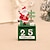 cheap Office Supplies-1PC Christmas Countdown Calendar Wooden Painted Santa Calendar Christmas Decoration Advent Calendar Party Table Decorations