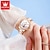 お買い得  機械式腕時計-Olevs ブランドの高級自動機械式時計の女性のファッションレディース腕時計エレガントなセラミック腕時計カジュアル女性モントルファム