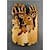 זול שלטי קיר מעץ-פיסול תליית קיר בעבודת יד בעלי חיים 1 יחידות, דביבון דוב צבי עץ קישוט מצויר ביד, לסלון ביתי