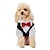 levne Oblečky pro psy-malý oblek oblek šaty svatební luk formální místo falešné tři kusy