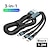 cheap Cell Phone Cables-120W USB C 3 In 1 Charging Cord Micro USB Type-c Multiple Mobile Phone Fast Charge Cable For iPhone 15 14 Samsung Huawei Data Cable