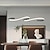 preiswerte Pendelleuchte-LED-Pendelleuchte, dimmbar, 86,9 cm, Acryl, moderne, schlichte Hängeleuchte mit Fernbedienung, für Arbeitszimmer, Büro, Esszimmer, Beleuchtungskörper, 110–240 V