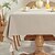 cheap Tablecloth-Rectangle Tablecloth Waterproof  Table Cloth Stain Resistant Table Cloth Wrinkle Free Fabric Washable Cotton Linen Table Cover for Dining Party Holiday Decor