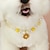 billige Hundehalsbånd, -seler og -snore-lille tusindfryd halskæde smykker beaded farverige behårede tilbehør håndlavet justering metal udendørs