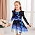 cheap Girl&#039;s 3D Dresses-Girls&#039; 3D Butterfly Ruffle Dress Long Sleeve 3D Print Fall Winter Sports &amp; Outdoor Daily Holiday Cute Casual Beautiful Kids 3-12 Years Casual Dress A Line Dress Above Knee Polyester Regular Fit