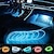 billige LED Strip Lamper-2stk 1stk 5m fleksibelt neon glødelys el wire led stripe 12v vanntett tau for gjør-det-selv bilfestdekorasjon