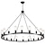 voordelige Lantaarnontwerp-zwarte kroonluchter 20 lampen voor woonkamer 100cm ronde rustieke industriële hangende kroonluchter voor eetkamer foyer hal keukeneiland 110-240v