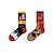 abordables calcetines de hombre-Hombre 2 pares Calcetas Calcetines de hombre Calcetines de Navidad Negro Amarillo Color Navidad Casual Diario Básico Medio Otoño Invierno Térmico