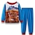 baratos Pijamas-Bébé 2 Peças T-shirt &amp; Calças Manga Longa Azul Céu Vermelho Azul Gráfico Desenho Animado Patchwork Primavera Outono Legal Casa 3-7 anos