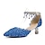 זול נעלי חתונות-נעלי חתונה לכלה שושבינה נשים סגורה בוהן מחודדת לבן צבעוני כחול pu משאבות עם תחרה פרח חיקוי פנינה ריינסטון עקב פיסולי עקב נמוך מסיבת חתונה ערב יום יום אלגנטי